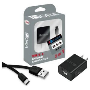 Cargadores 1hora 2a Carga Rapida 10w Con Cable Tipo C - Blancos Y Negros