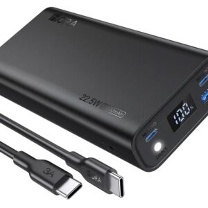 Power Bank Batería Portátil Rápida 20000mah 22.5w 1hora Negro