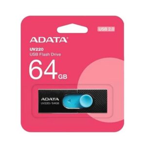 Memoria USB ADATA 64GB  tipo A 2.0 Negro, Azul