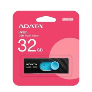 Memoria USB ADATA  de 32 GB UV220 Negro con Azul