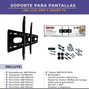 Soporte De Tv 40" a 90" Base Para Pantallas De Hasta 100 Kg